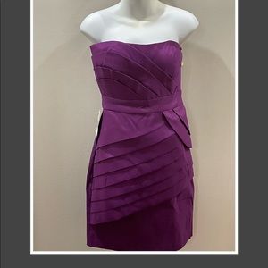 MAXANDCLEO Purple Strapless Dress